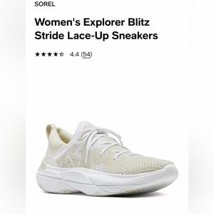 SOREL EXPLORER BLITZ BEIGE PRINTED TENNIS SHOE size 7